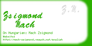 zsigmond mach business card